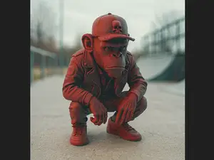 Der coole Gangster-Affe Streetstyle
