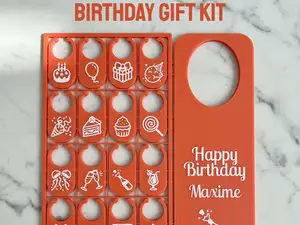 Birthday Wine Glass Charms & Bottle tag - Gift Kit