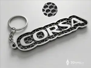 Corsa logo keychain