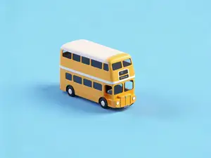 双层巴士-交通工具幼儿认知百科-儿童涂色过家家玩具