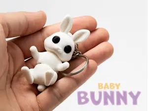 Tiny Flexi Bunny - Articulated & Keychain