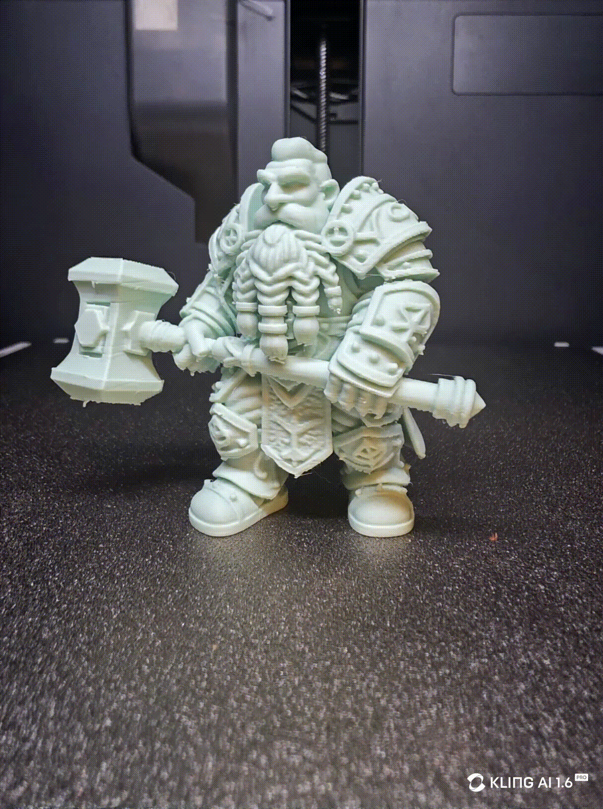 Stout Dwarf Warrior with Battle Hammer