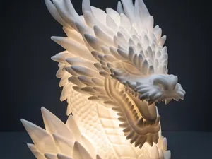 Dragon Bust Lamp - Bambu Led Kit 001 Compatible