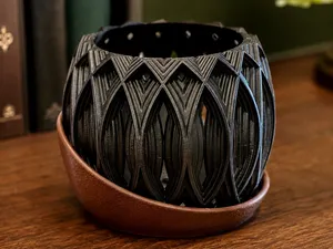Gothic Dark Academia Orchid Planter with Drip Tray