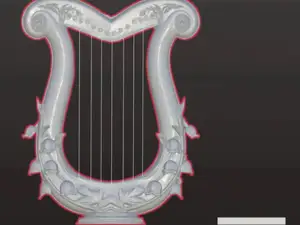1/3 Scale Mini Lyre Prop for Dolls