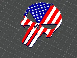 american flag punisher skull keychain unneeded AMS