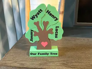 My Custom Family Tree - 4 Names