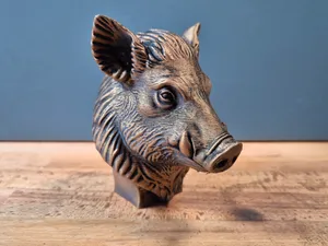 Wild Boar Bust Model