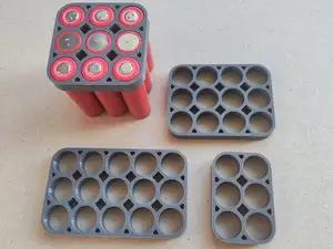18650 Triple Row Holder Set | Wire Channels (6-18)