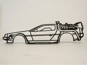 Back to the Future DeLorean DMC12 Time Machine Art