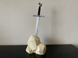 Sword in Stone with Viking Runes
