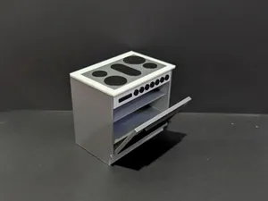 Dollhouse 1:12 Kitchen Oven - Working Door