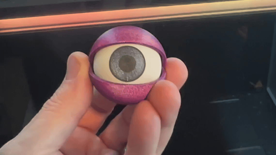 Print in Place Spooky Eyeball - H2D Optimized