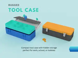 Rugged Pencil / Tool Case with hidden compartment