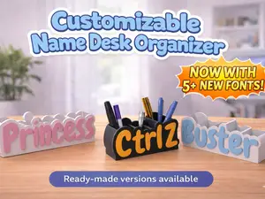 Customizable Name Desk Organizer