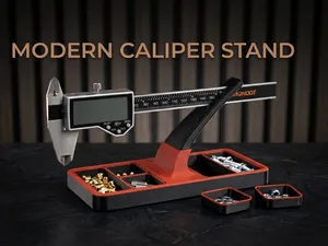 Modern Caliper Stand & Modular Desk Organizer