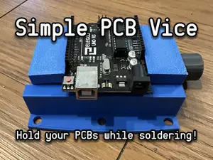 Simple PCB Vice. One plate, Adjustable jaws.