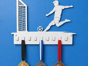 Football Medal Hanger 3D Printed Wall Rack Soccer