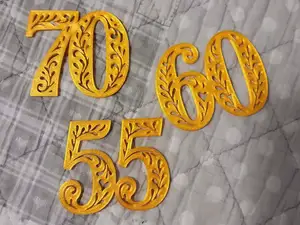 Beautiful ornamental birthday numbers