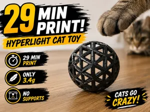 Hyperlight Cat Chaos Ball – 29 Minute Print Toy