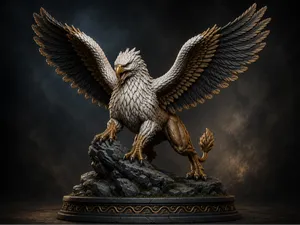 Majestic Griffin Statuev