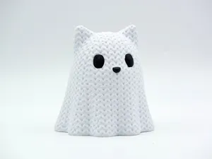 Knitted Halloween Cat Ghost