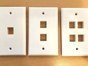 Ethernet Outlet Plate for Keystone Coupler or Jack