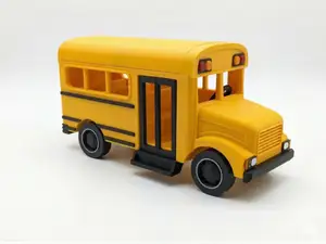 School bus toy display text customizable