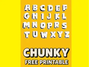 Alphabet - Chunky Font – 3D