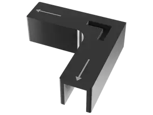 Plastic Corner Mounting Bracket 18mm