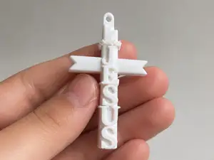 Jesus On Cross For Keychain 3D Model Art