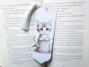 Bookmark, Watering Can Kitten