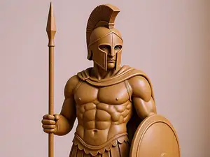 Spartan soldier classical sculpture
