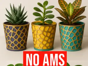 NO AMS MULTICOLOR Organic Geometric Flower Pot