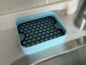Minimalist sponge stand and drainer