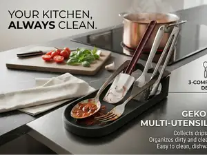 Geko Multi-Utensil Rest – 3-Compartment
