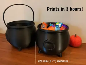 Large Witch Cauldron in Vase Mode | Treat Bucket