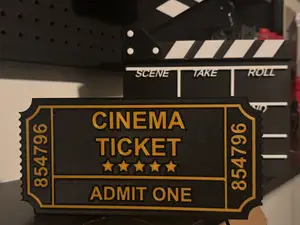 Cinema Ticket Light Box Theater / Movie Room Decor