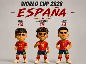 Spain World Cup Stars 2026 - Pedri, Yamal & Rodri