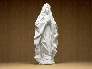 Geometric Saint Mary Statue