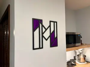 Geometric "M" Wall Art