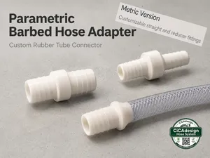 Parametric Barbed Hose Adapter – Metric Version