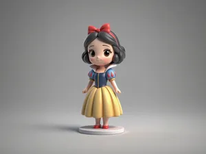 白雪公主-Q版迪士尼公主周边公仔-女孩儿童涂色玩具