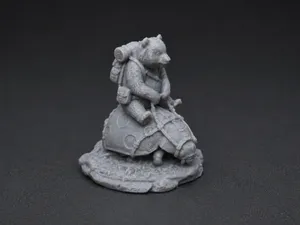Bear Riding a Giant Ladybug| Tabletop Miniature