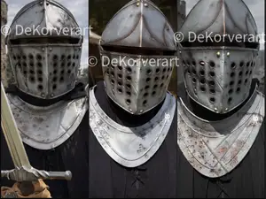 Medieval damaged Gorget neck armor