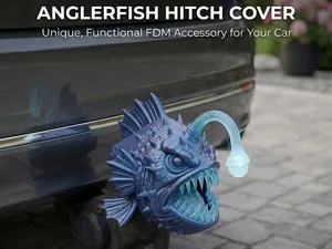 Deep-Sea Anglerfish Trailer Hitch Cover