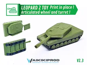 Leopard 2 Tank toy - print in place