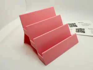 3-Row Business Card Holder – Tiered Display Stand
