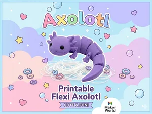 Flexi-Articulated Axolotl - Quick & Easy Print