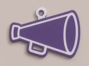 Customizable Name Cheer Megaphone Keychain